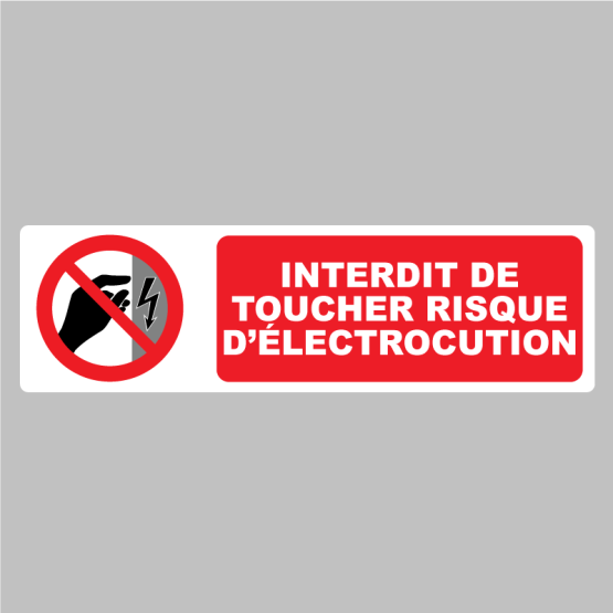 Autocollant Pictogramme Interdit De Toucher Risque D Lectrocution