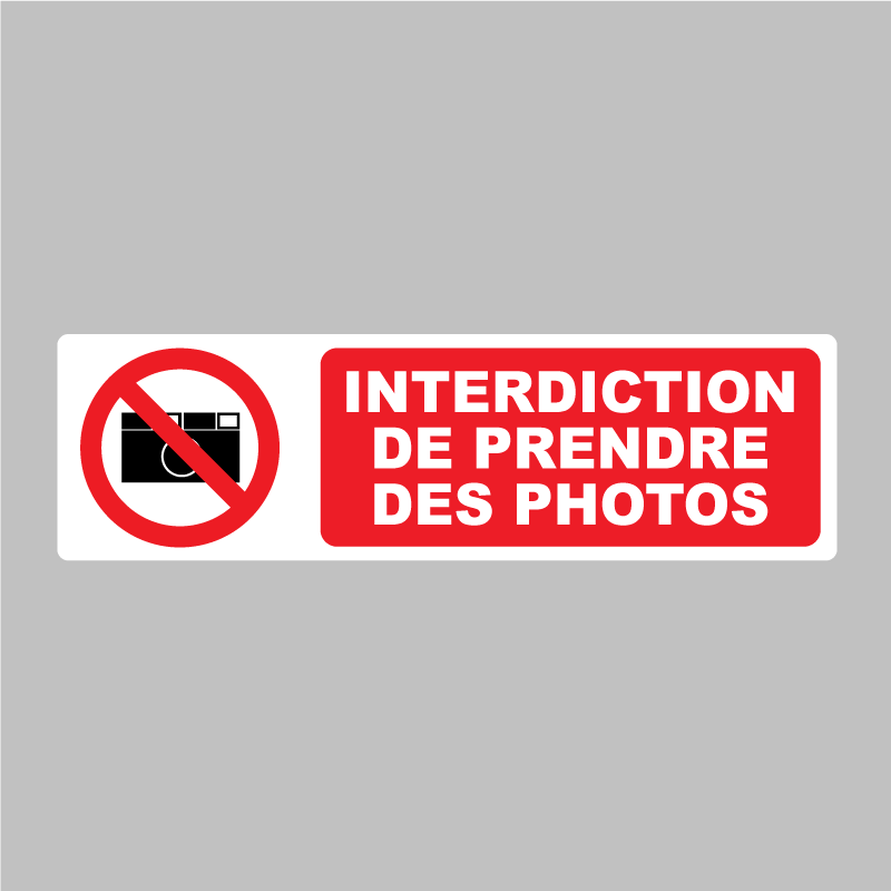 Autocollant Pictogramme Interdiction De Prendre Des Photos Zone