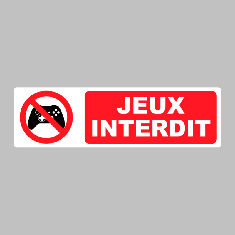 Autocollant Panneau Jeu Interdit Zone Signaletique Hot Sex Picture