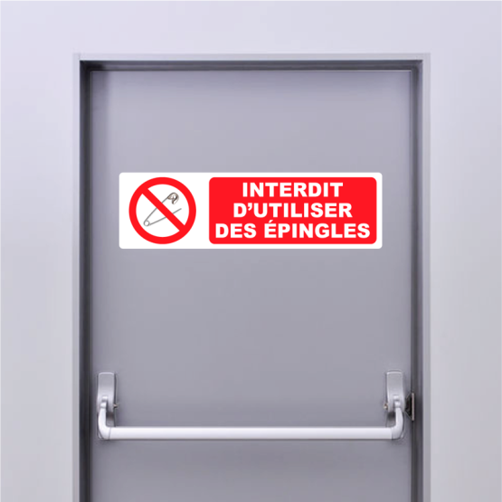 Autocollant Pictogramme Interdit Dutiliser Des Pingles Zone