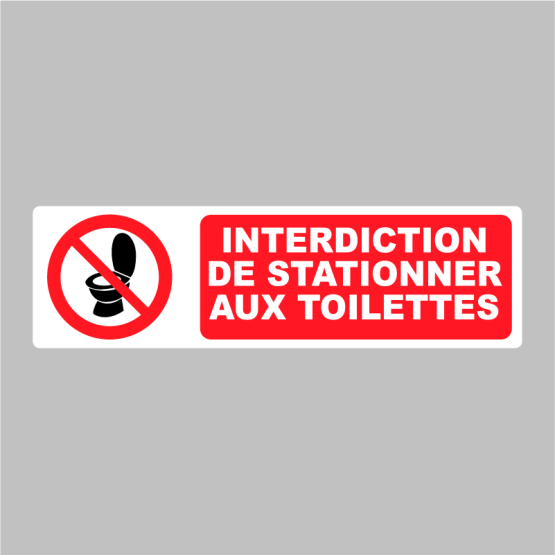 Autocollant Pictogramme Interdiction De Stationner Au Wc Zone