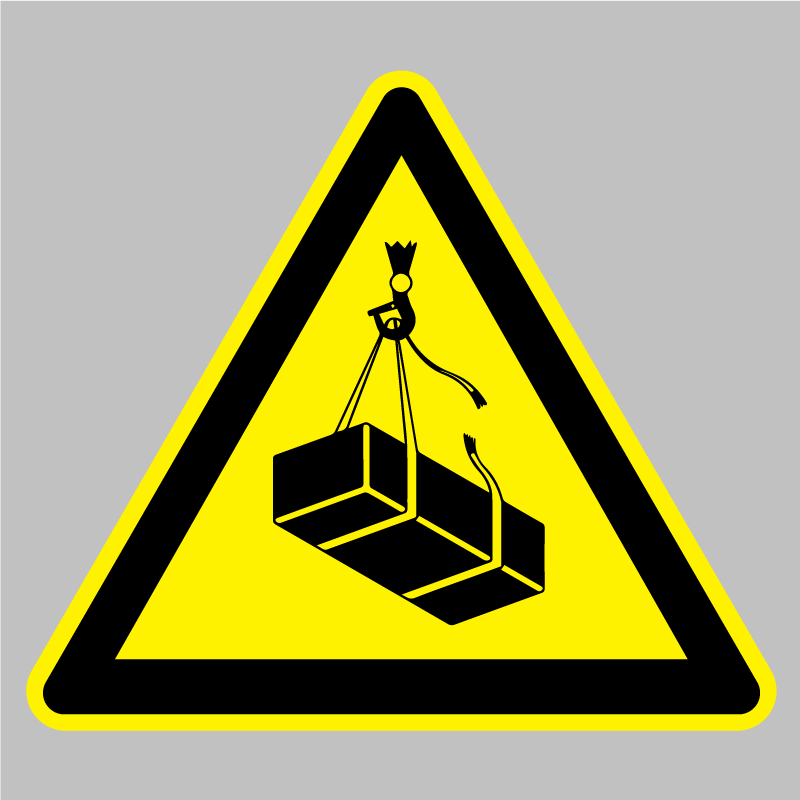 Autocollant Danger Charges Suspendues Zone Signaletique