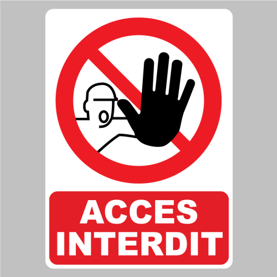 Autocollant Pictogramme Accès interdit | Zone Signaletique