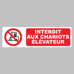 Sticker Pictogramme interdit aux chariots elevateur
