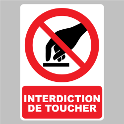 Sticker Panneau interdiction de toucher