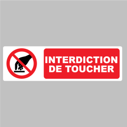 Sticker Pictogramme interdiction de toucher