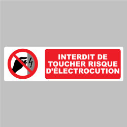 Sticker Pictogramme interdit de toucher risque d'électrocution