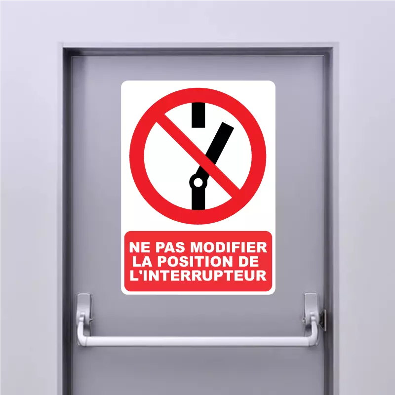 Autocollant Panneau interdit de toucher l'interrupteur Autocollant Panneau interdit de toucher l'interrupteur