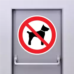 Autocollant Chien interdit