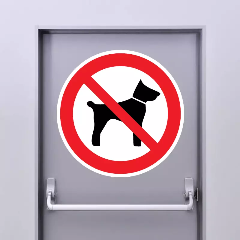 Autocollant Chien interdit Autocollant Chien interdit