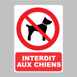 Sticker Panneau Interdit aux chiens