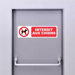 Autocollant Pictogramme interdiction aux chiens