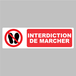Sticker Pictogramme Interdiction de marcher