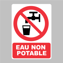 Sticker Panneau Eau non potable