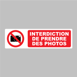 Sticker Pictogramme interdiction de prendre des photos