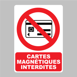 Sticker cartes magnétiques interdites