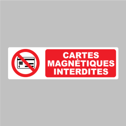 Sticker Panneau cartes magnétiques interdites