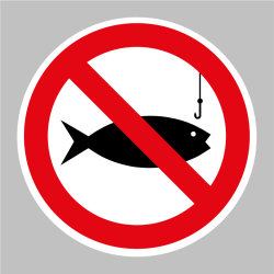 Sticker Pêche interdite
