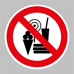 Sticker nourriture glace boisson interdite