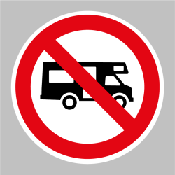 Sticker Camping-Car interdit