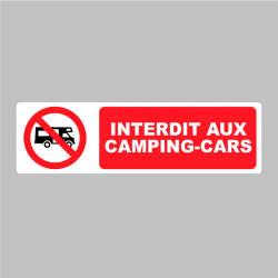 Sticker Pictogramme interdit aux Camping-cars