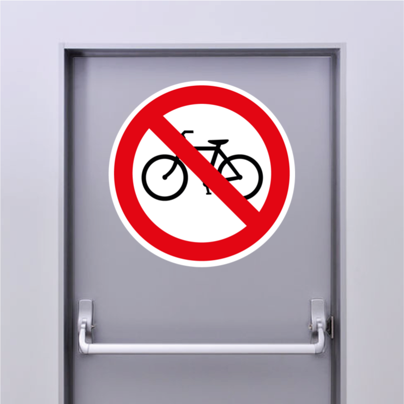 Autocollant Vélos interdit
