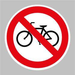 Sticker Vélos interdit