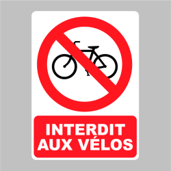 Sticker Panneau Interdit aux Vélos