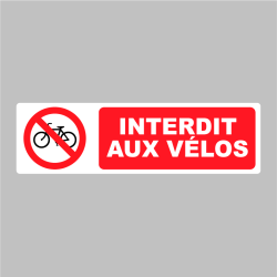 Sticker Pictogramme Interdit aux Vélos