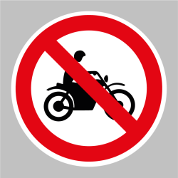 Sticker Motos interdites