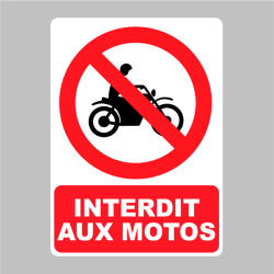 Sticker Panneau interdit aux motos