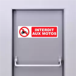 Autocollant Pictogramme interdit aux motos