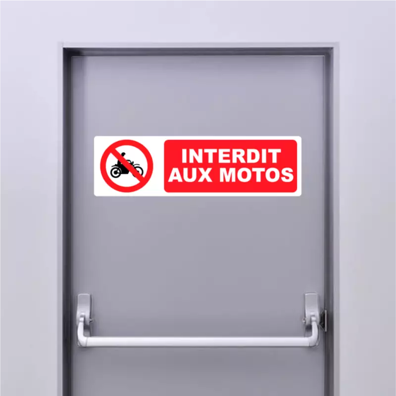 Autocollant Pictogramme interdit aux motos Autocollant Pictogramme interdit aux motos