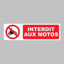 Sticker Pictogramme interdit aux motos