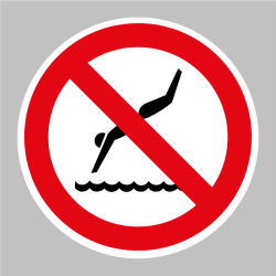 Sticker interdit de plonger