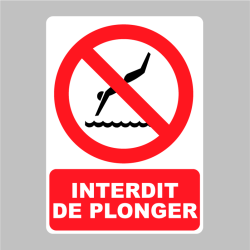 Sticker Panneau interdit de plonger