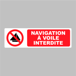 Sticker Pictogramme navigation à voile interdite