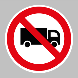 Sticker Camions interdit