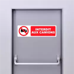 Autocollant Pictogramme Interdit aux camions