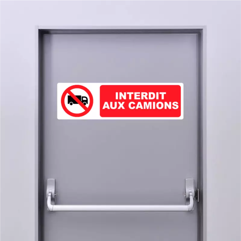 Autocollant Pictogramme Interdit aux camions Autocollant Pictogramme Interdit aux camions