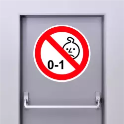 Autocollant Interdit aux enfants de moins de 1 an