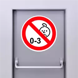 Autocollant Interdit aux enfants de moins de 3 ans