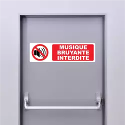 Autocollant Panneau Musique Bruyante Interdite