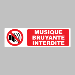 Sticker Panneau Musique Bruyante Interdite