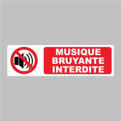 Sticker Panneau Musique Bruyante Interdite