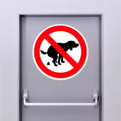 Autocollant Déjections Canines Interdites