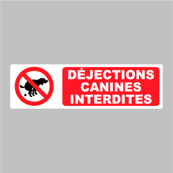 Sticker Panneau Déjections Canines Interdites