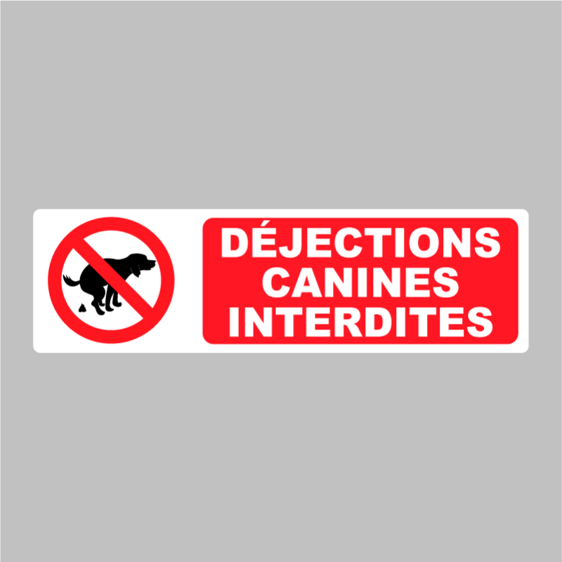 Panneau Aluminium 'Chien Interdit - Un Maître Responsable Ramasse' 250x180 Mm – Réfléchissant & Ultra Résistant UV