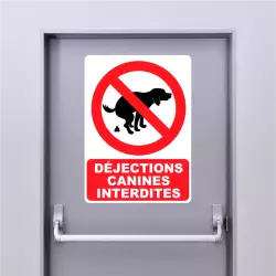Autocollant Pictogramme Déjections Canines Interdites