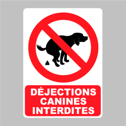 Sticker Pictogramme Déjections Canines Interdites